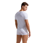 Мужская футболка с глубоким V-образным вырезом Gauvine (Размер: M) (Цвет: белый)