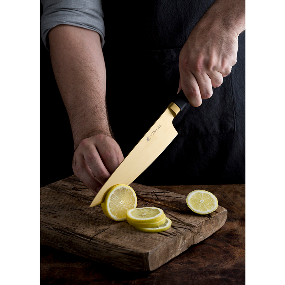 Набор из 5 ножей и подставки Titan Gold