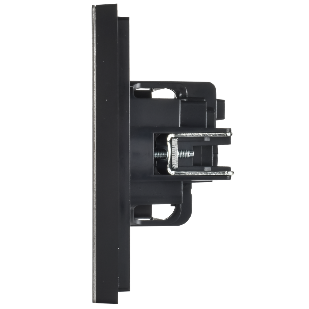 FORTE&PIANO Розетка 1-местная с заземлением с защитными шторками винтовое крепление 16А FP715M металл никель IEK