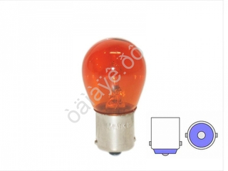 Автолампа  РY 12-21 (PY21W)  в стопы 1-но конт ORANGE (ровный штифт) Маяк 61213 OR шт