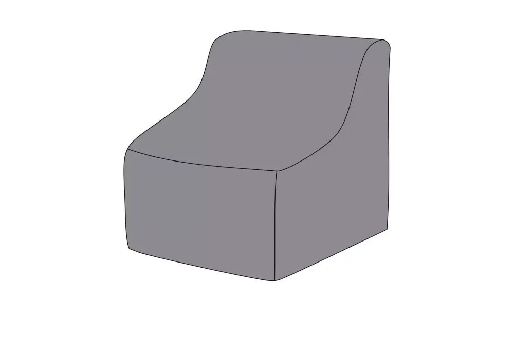 Защитный чехол на модуль Лунго прямой 74×86×65 см, цвет темно-серый