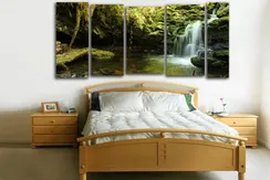 Модульная картина "Необычный водопад"