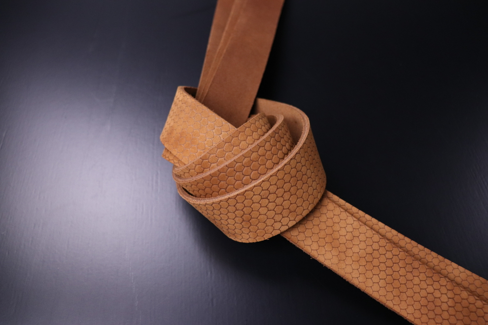 Ременная заготовка Шелк коричневая + Плита Дракон