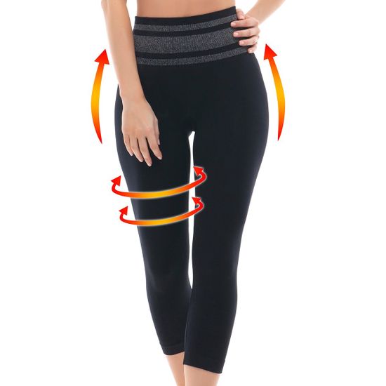 Корректирующие капри SANKOM Yoga BLACK SILVER