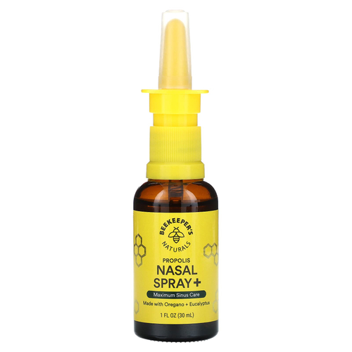 Beekeeper's Naturals, Прополисный спрей для носа +, максимальная защита носовых пазух, 30 мл (1 жидк. унц.)
