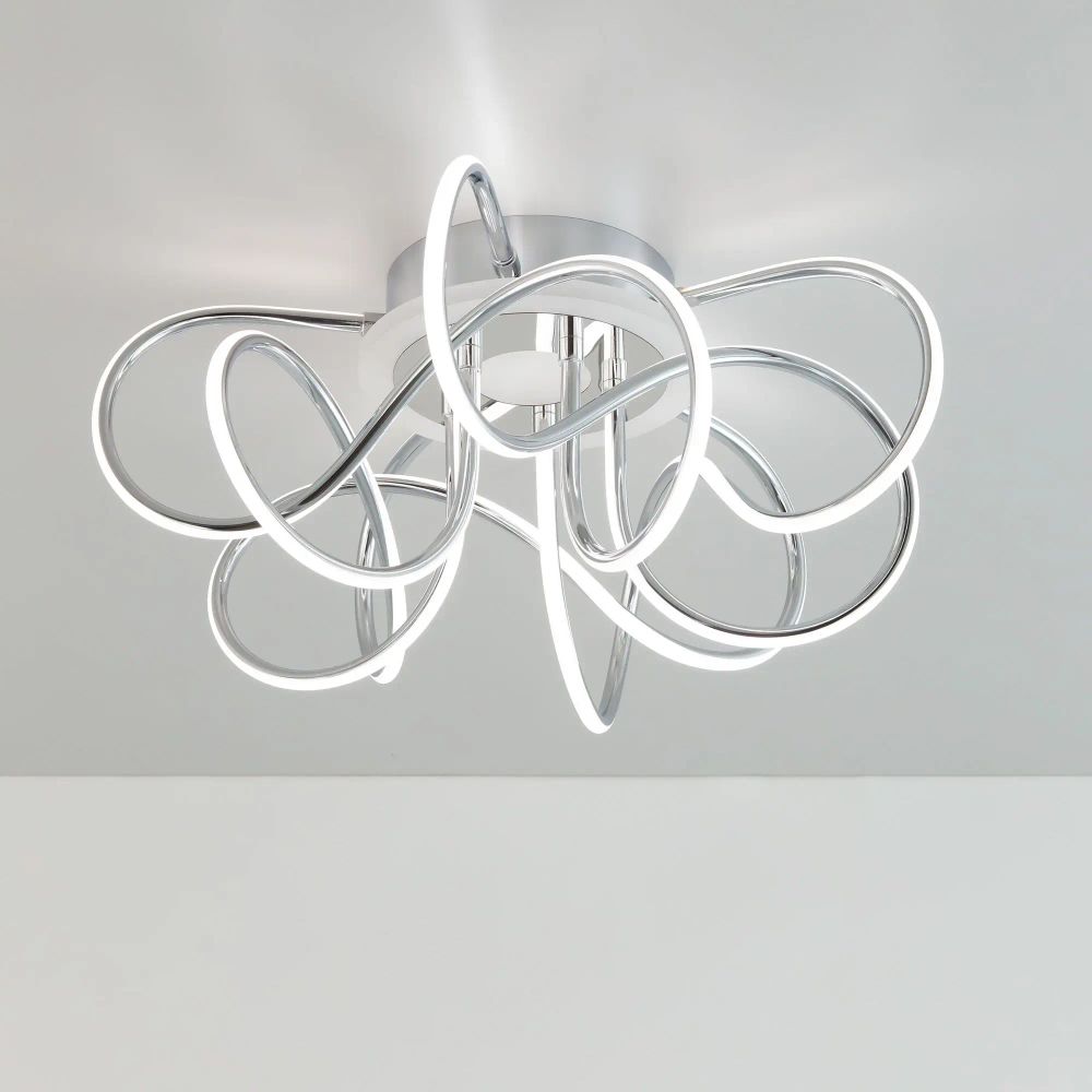 Citilux Джемини Смарт CL229A151E RGB Умная люстра Хром