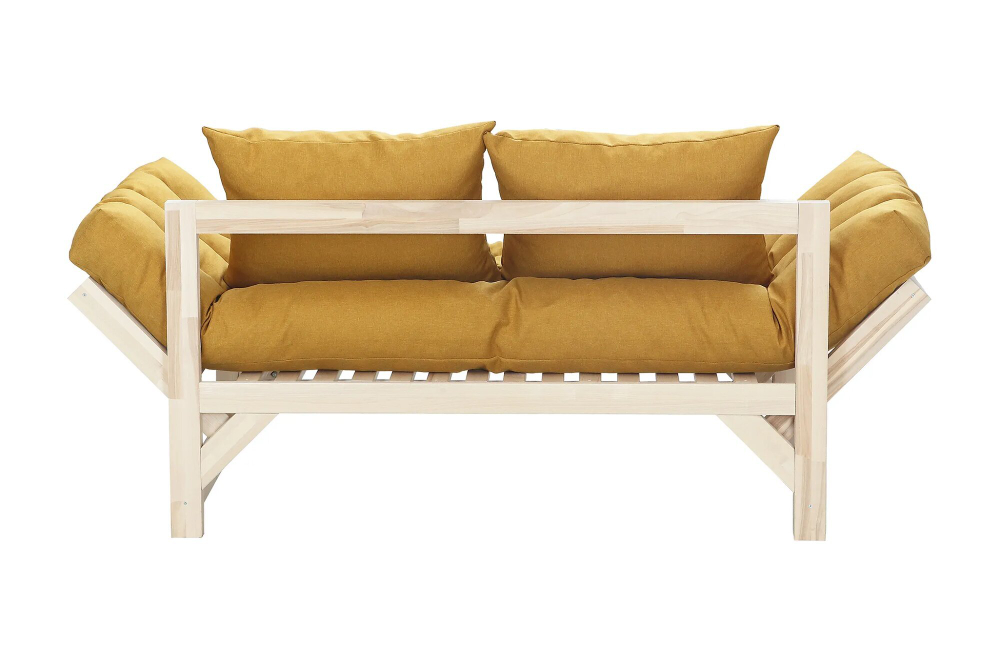Диван кушетка Элиза, рогожка, жёлтый