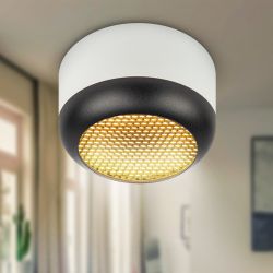 Светильник настенно-потолочный спот ЭРА OL56 WH/BK под лампу GX53 белый/черный IP20