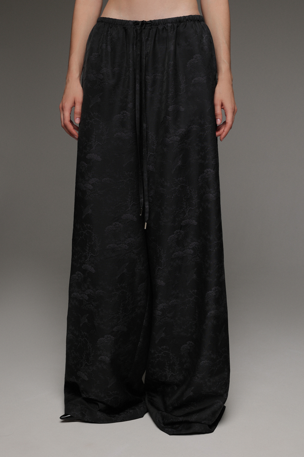 Брюки из жаккарда