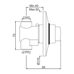 Jaquar, смыв для писсуаров Pressmatic, механический, Хром PRS-CHR-073
