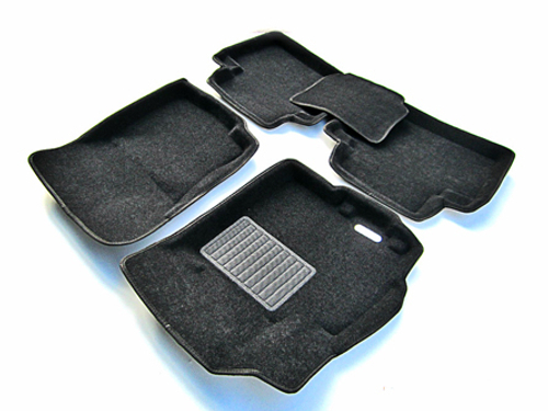 Коврики салона для PEUGEOT 4007 / MITSUBISHI Outlander XL/3 (2006-2015-)/Citroen C-Crosser Euromat 3D Business черные. Арт. EMC3D-003609