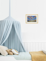 Картина авторская акварельная в паспарту 21х30 см на стену для интерьера "Закат в пути от точки А до точки Б"