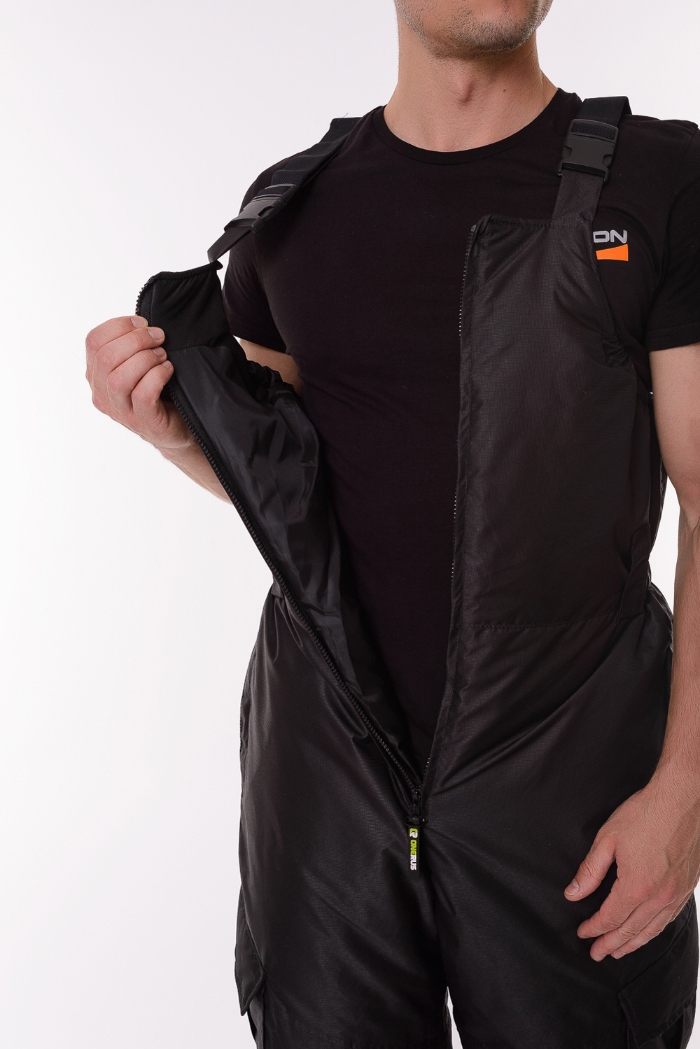 Костюм мужской Onerus Горный -15 (Таслан), Полукомбинезон, Черный