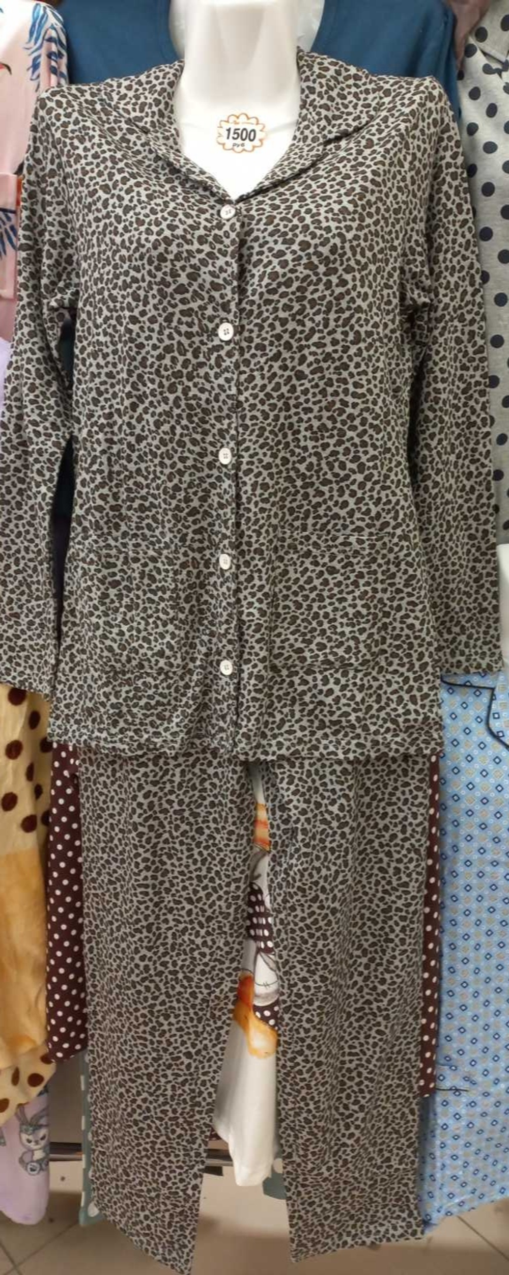 Пижама штаны и рубашка (фланель) П0009 (48-56)