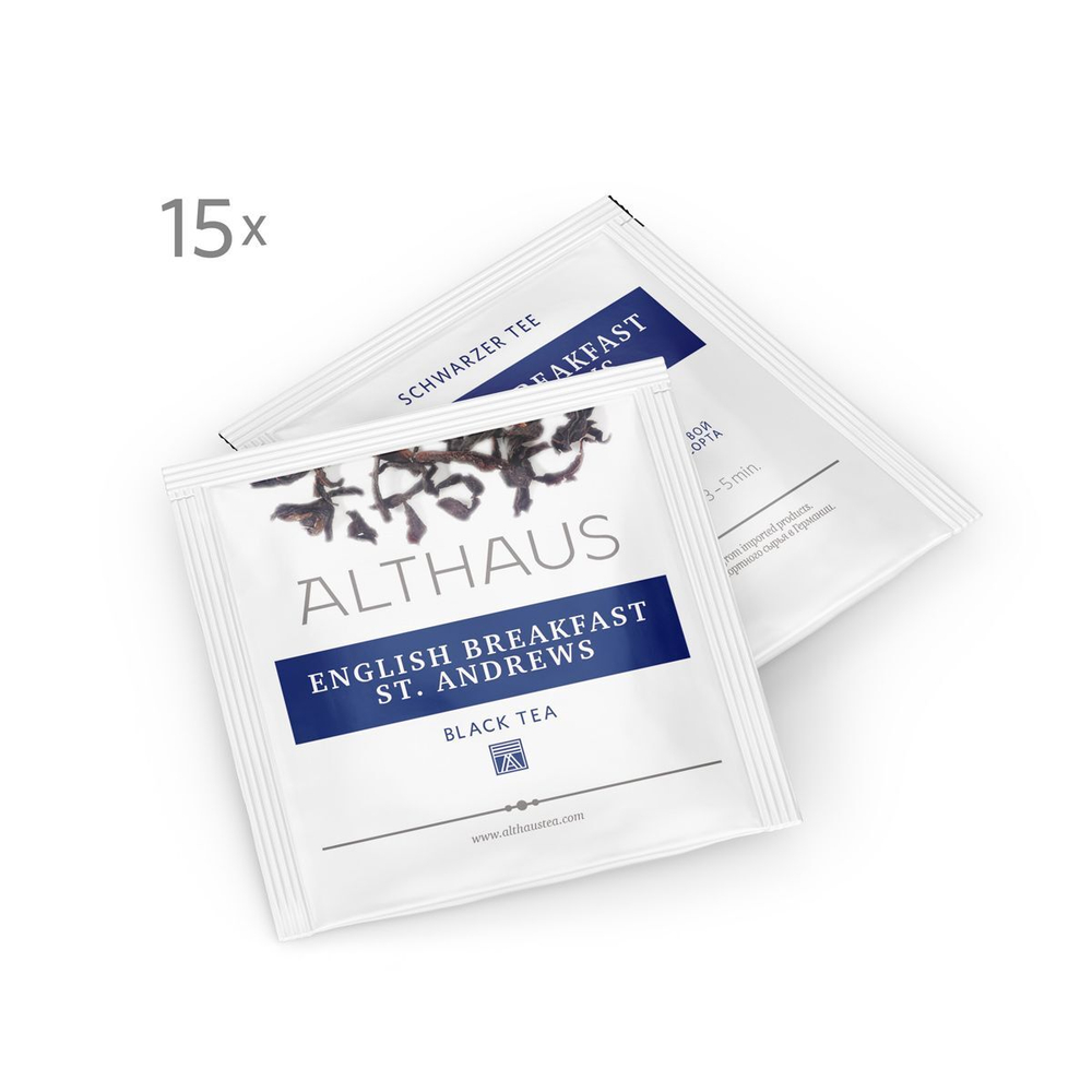 Чай черный Althaus English Breakfast St. Andrews Pyra Pack в пирамидках, 15 шт