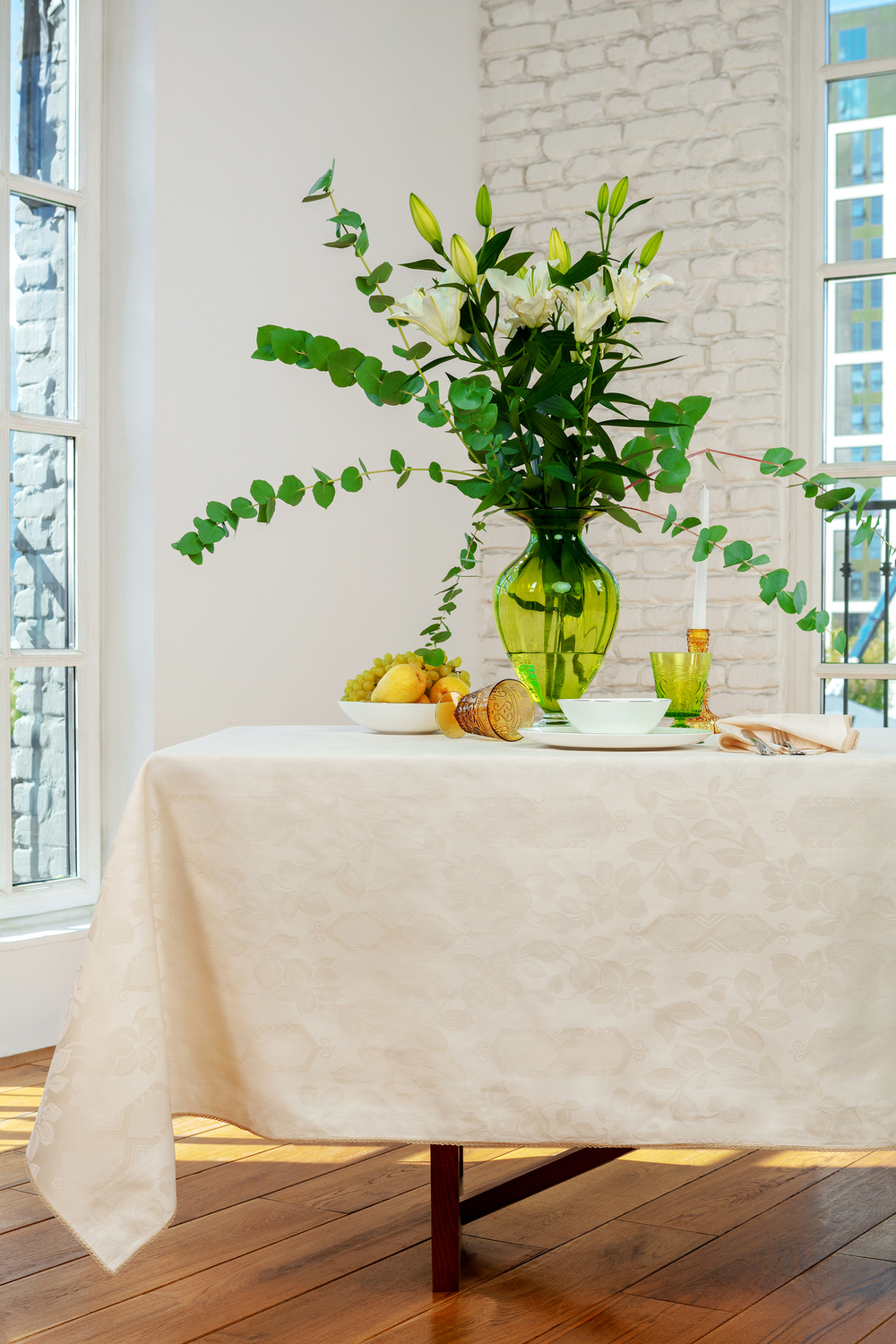 Скатерть 160 и 8 салфеток Confestyl Iris Beige