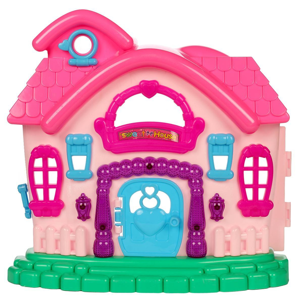 Игрушечный дом для куклы с мебелью и фигурками коробка 666-220A