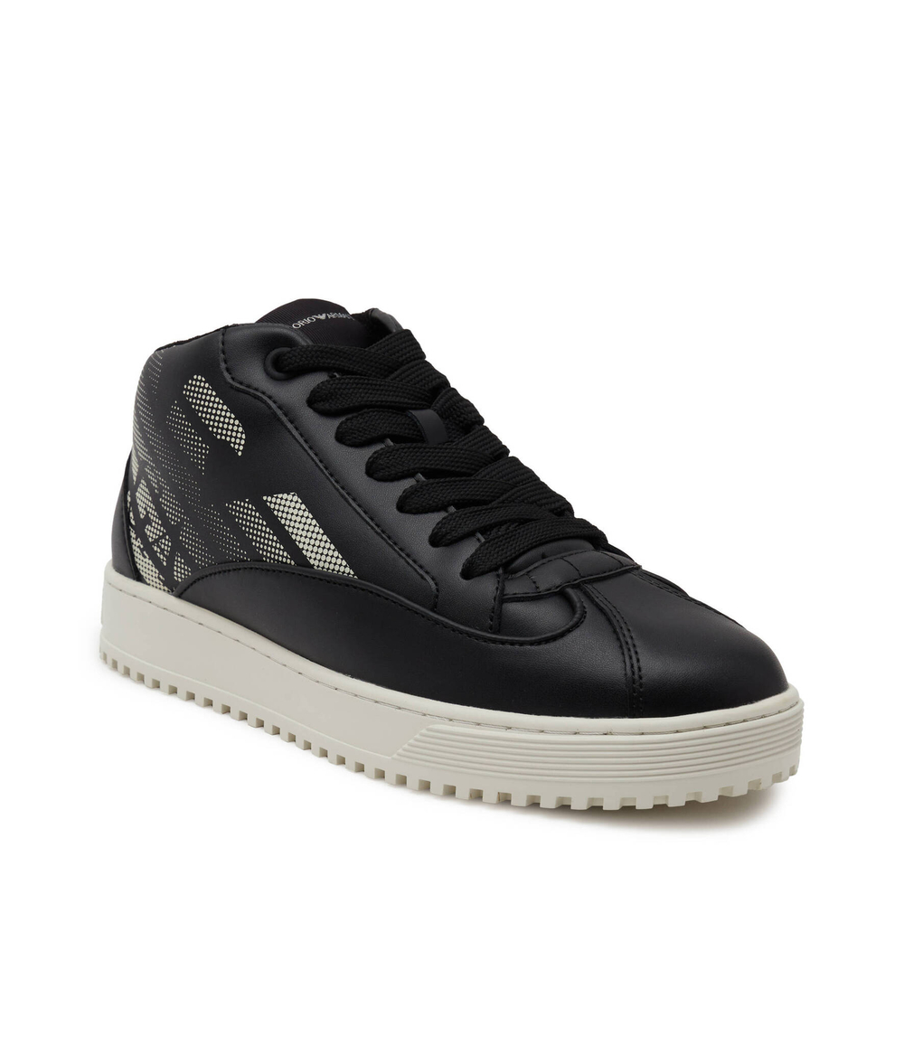 Кожаные кроссовки Emporio Armani - черный(X4Z125 XN952)