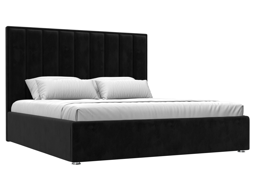 Кровать интерьерная Афродита 180, Черный, Велюр, 120583