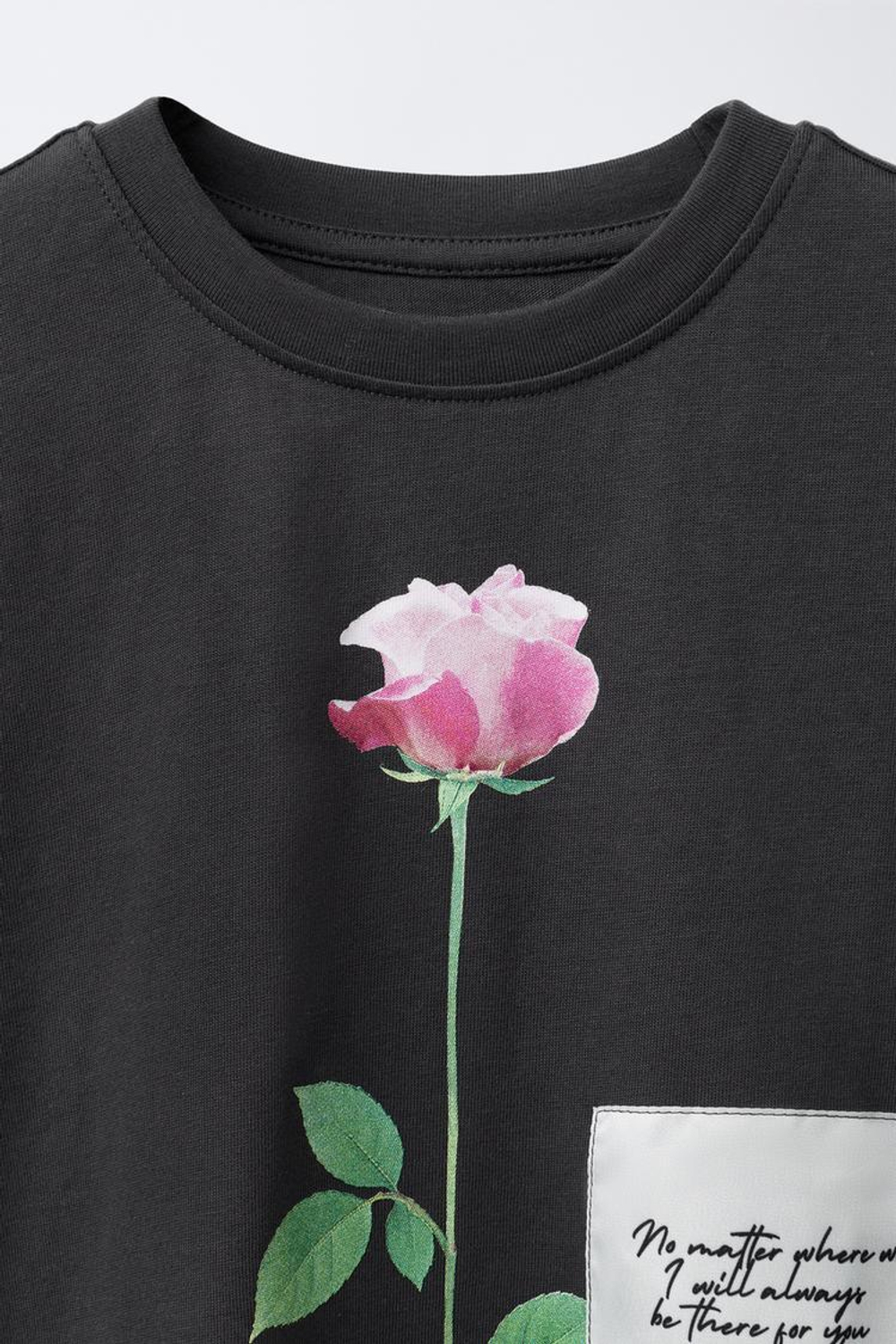 ZARA ЛОНГСЛИВ С ФОТОПРИНТОМ «БАЛЕТ», АНТРАЦИТОВО-СЕРЫЙ