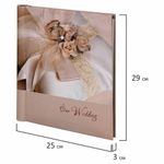 Фотоальбом BRAUBERG свадебный "Наша свадьба" 20 магнитных листов, 23х28 см, спираль, 391154