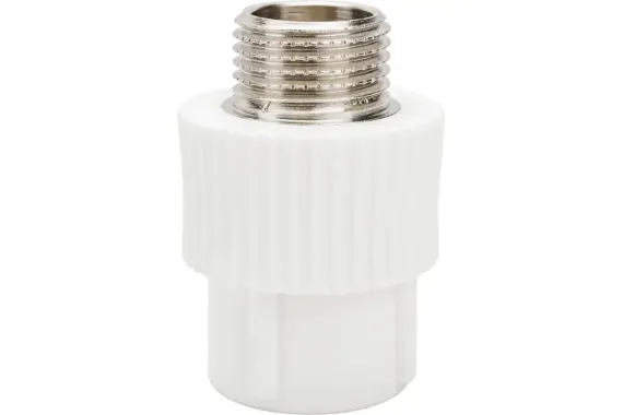 Муфта TEBO сварка НР 25*1/2&quot; белая 35163