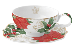 Чайная пара 250мл Easy Life Пуансеттия и ягоды