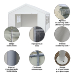 Тент-шатер Green Glade 3054 4х4х3,1/2м, полиэстер