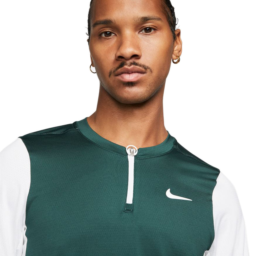 Мужская теннисная футболка теннисная Nike Dri-Fit Advantage Camisa M - pro green/white/white