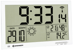 Метеостанция (настенные часы) Bresser MyTime Jumbo LCD, белая