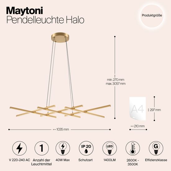 Подвесной светильник Maytoni MOD244PL-L50BSK