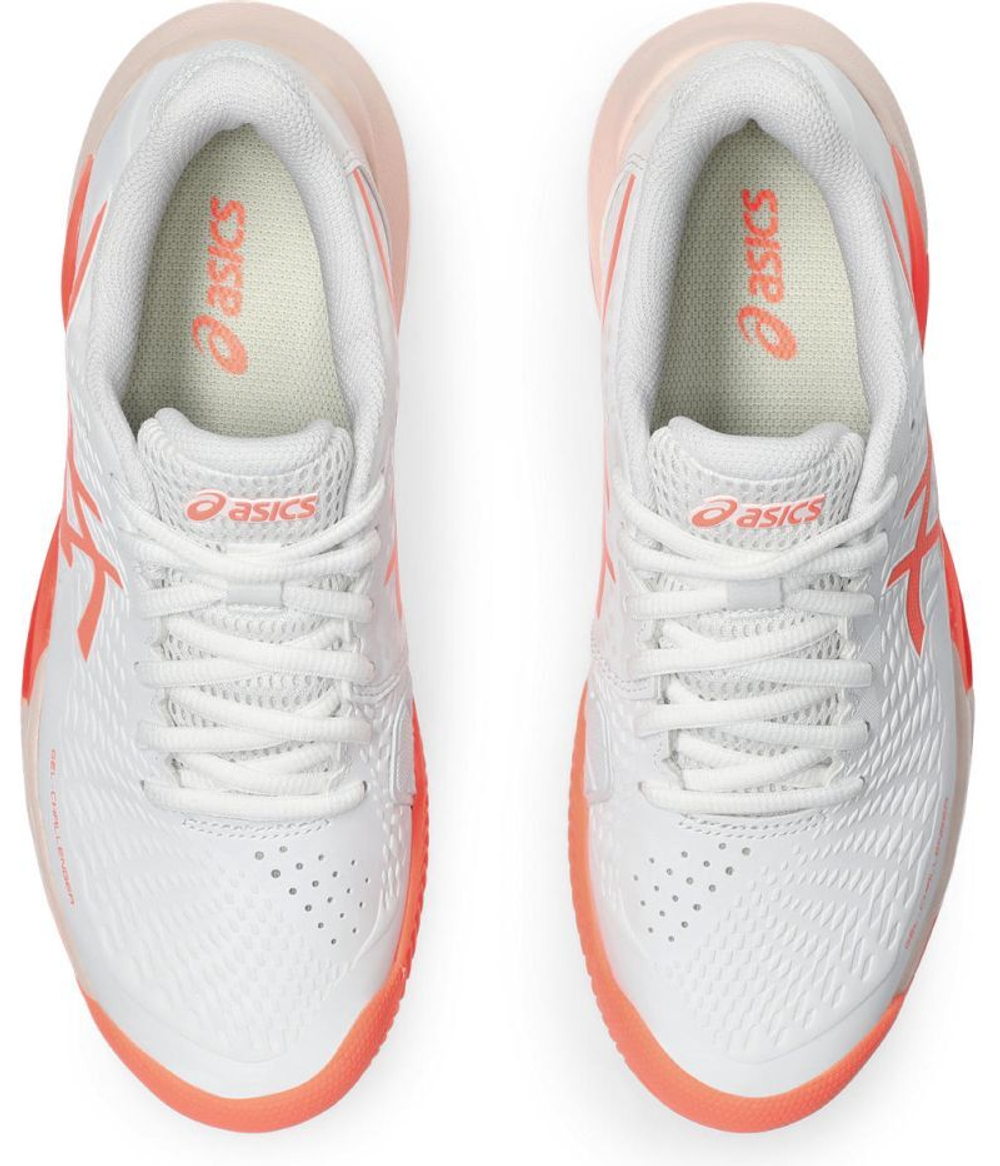 Женские теннисные кроссовки Asics Gel-Challenger 14 Clay - white/sun coral - White
