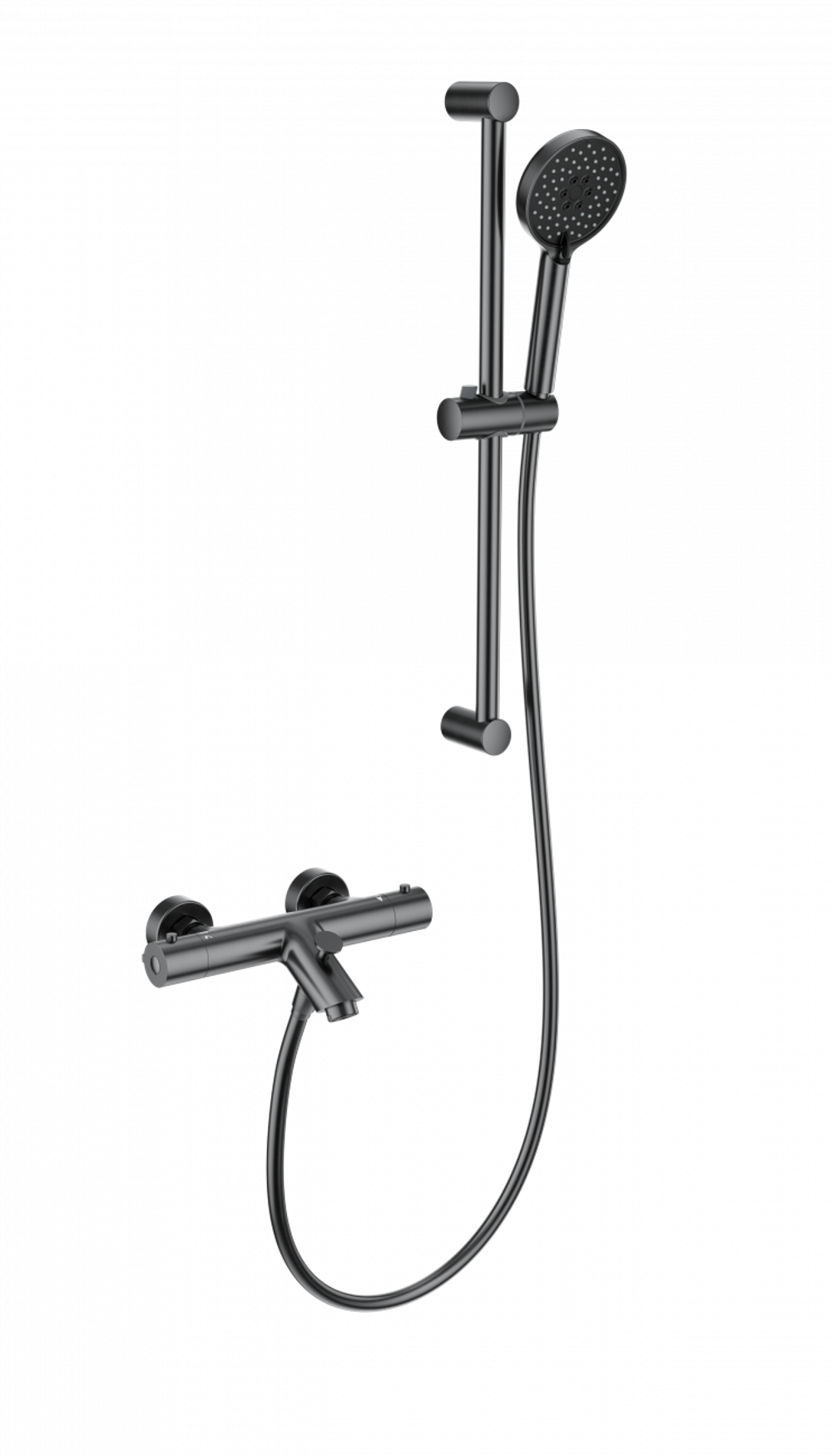 Смеситель для ванны с душем и термостатом WONZON & WOGHAND, Темный графит (WW-C2002-A-BGG)