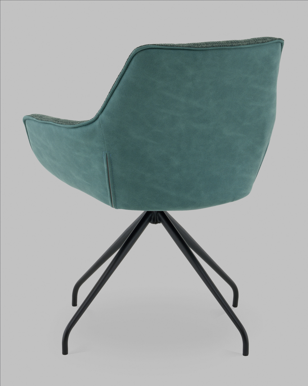 Кресло вращающееся Кимберли рогожка/замша зеленый