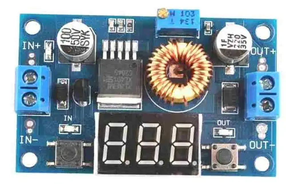 Понижающий DC-DC модуль  XL4015 5А+Voltmrter