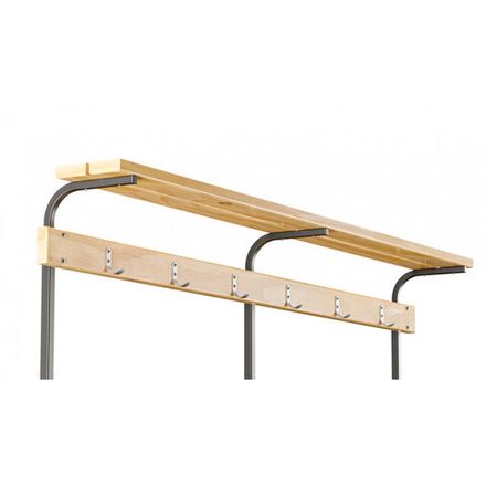 Верхняя полка для Скамейка с вешалкой для раздевалки(L=1500) дерево