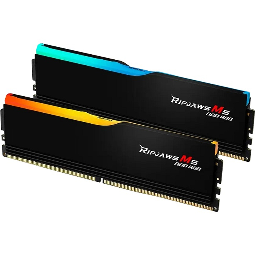 Модуль памяти DIMM DDR5 64Gb, 6000Mhz, 2x32Gb, G.Skill Ripjaws M5 Neo RGB Black (F5-6000J3636F32GX2-RM5NRK)