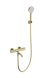 Смеситель для ванны с душем и термостатом WONZON & WOGHAND, Брашированное золото (WW-B3029-A1-BG)
