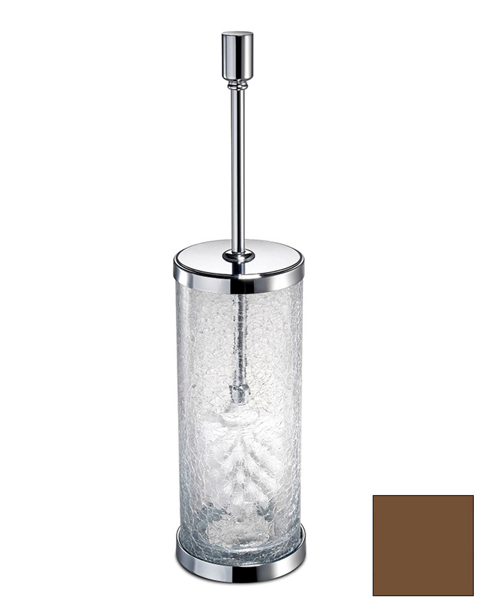 Ершик напольный с крышкой Windisch 89162OV Cracked Crystal Испания