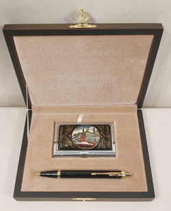 Набор "Москва" №1 визитница персональная, ручка