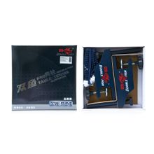 Сетка для наст. тенниса DOUBLE FISH XW-924C, в компл. с мет. стойками, измерит. высоты, темно-синий