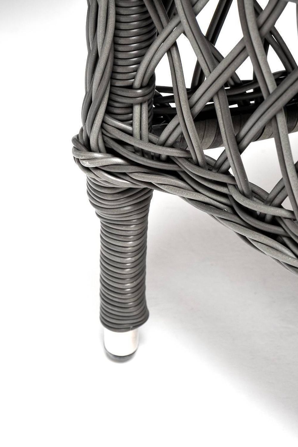 "Дольче" обеденная группа из искусственного ротанга, цвет графит