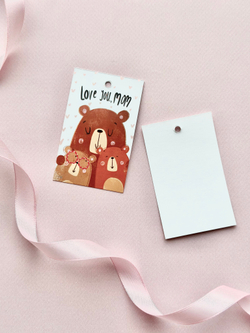 Бирка "Люблю тебя мам" 5х8 см