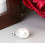 Подвеска "Жемчужина-капелька с петелькой"  1,4х1 см