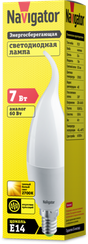 Лампа светодиодная Navigator FC37 220V Е14 7W 2700K свеча на ветру 22549