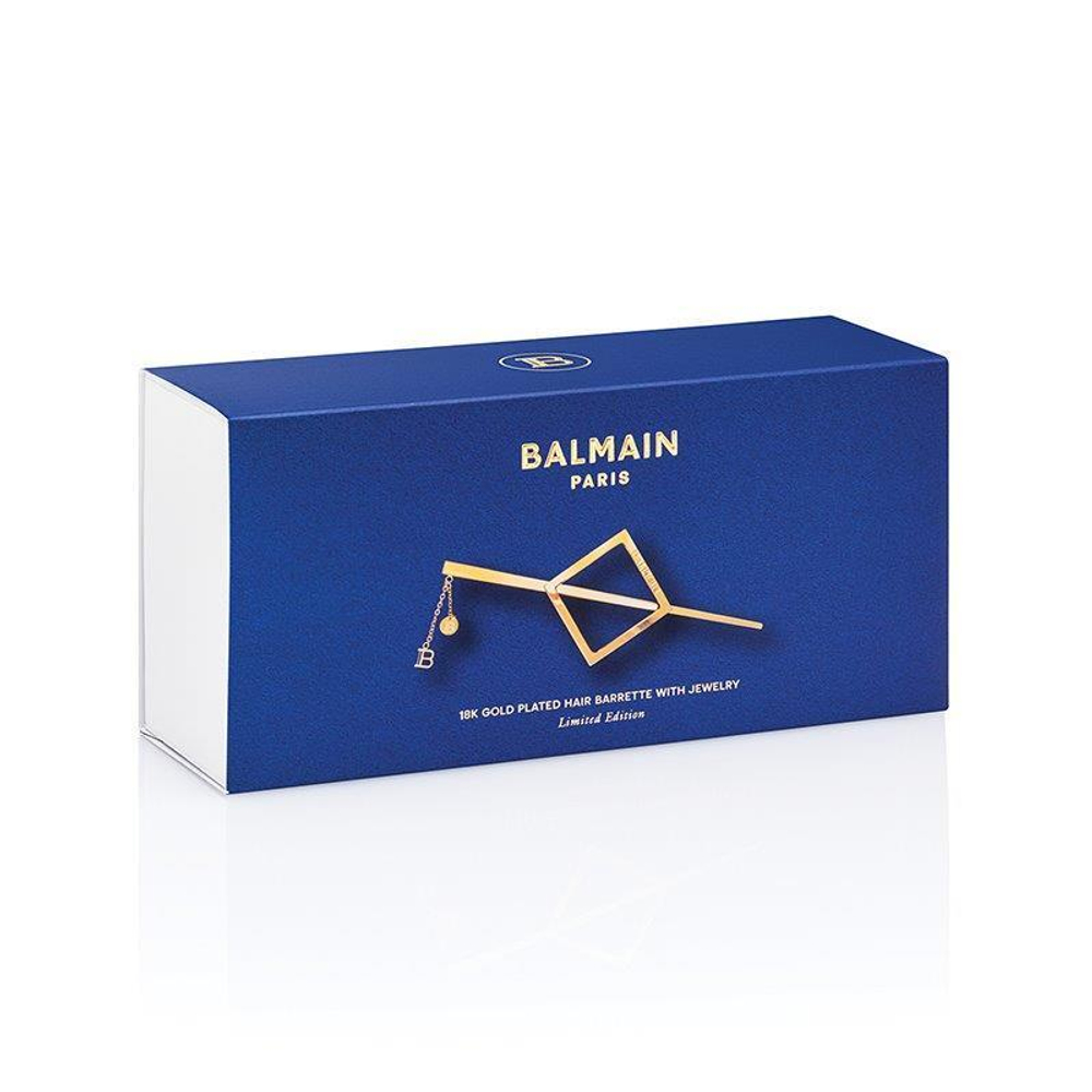 Balmain Hair Couture Заколка-ромб со шпилькой цвет золото Limited Edition Barrette Pour Cheveux Jewelery Gold SS21