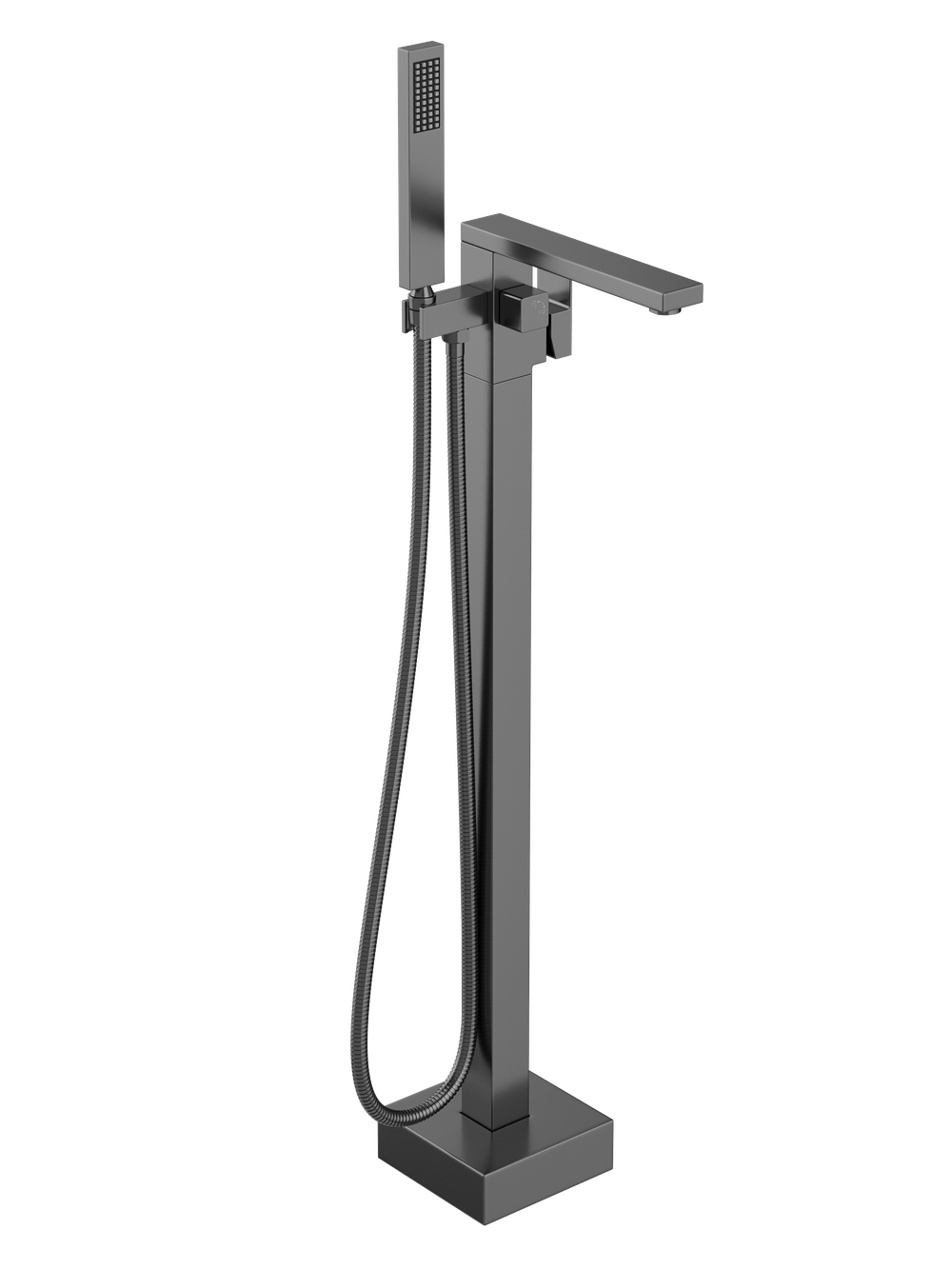 Напольный смеситель для ванны с душем STWORKI Карлстад S35130GB вороненая сталь