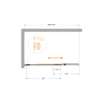 Душевая шторка на ванну CEZARES SLIDER-FIX-VF-11-90/150-C-Cr с фиксированным креплением одной створки