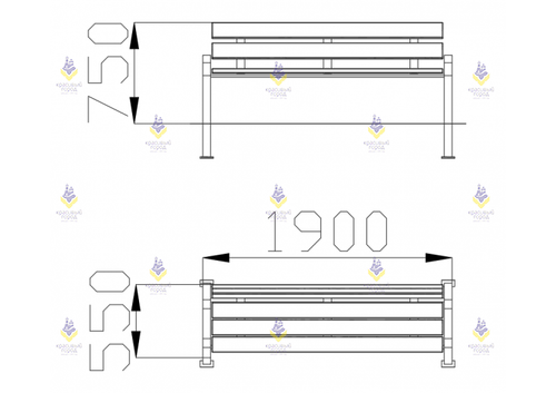 Диван парковый тип-1