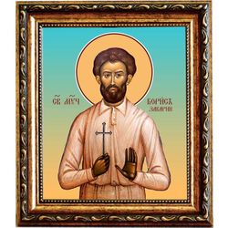 Борис Заварин мученик. Икона на холсте.